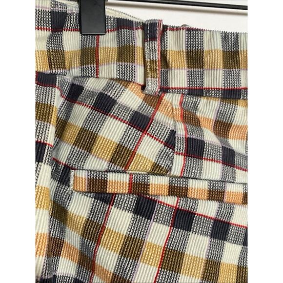 Anthropologie The Essential Collection Women's Plaid Slim Kick Flare Pants SZ 6 - Picture 6 of 11